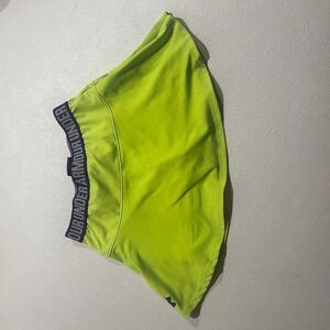 Under Armour Girls Skort Neon Green Size 5 Athletic Skirt Shorts Tennis Running